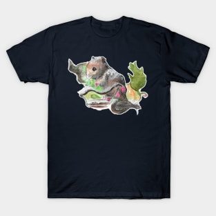 Window sill mouse  - vintage Christmas inspired designs T-Shirt